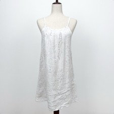 NEW Puro Lino Dress Womens Small White 100% Pure Flax Linen Resort Beach Italy