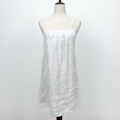 NEW Puro Lino Dress Womens Small White 100% Pure Flax Linen Resort Beach  Italy | eBay