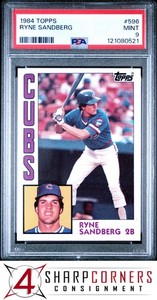 1984 TOPPS #596 RYNE SANDBERG CUBS HOF PSA 9