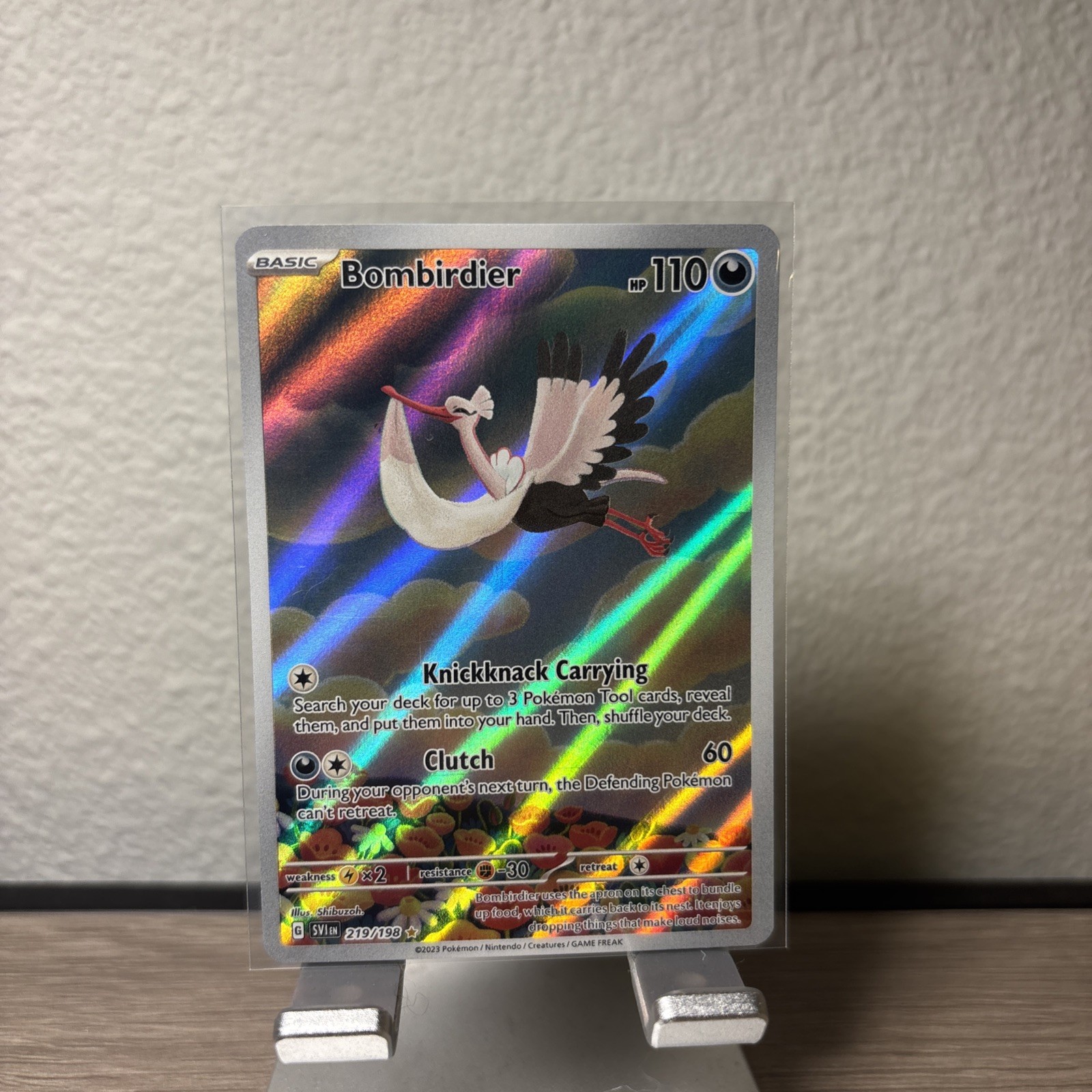 Bombirdier 219/198 - Scarlet Violet Base Illustration Rare Pokemon TCG - NM