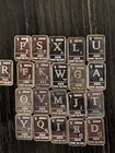21 x 1g .999 Fine Silver Bars Alphabet Series Lot (Periodic Table Style)