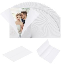 90 Pack Pre-Folded Vellum Jackets for 5x7 Invitations, Translucent Vellum Pap...