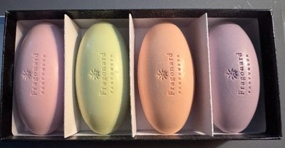 Fragonard Perfumed Soap Set 4 x 50g (Verbena, Orange, Rose, Violet ) NIB