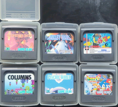 SEGA Game Gear Module Sammlung SONIC WONDER BOY HALLEY WARS KLAX COLUMNS ua.