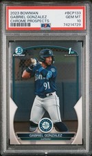 2023 Bowman Chrome Gabriel Gonzalez PSA 10 GEM MT 1st prospect