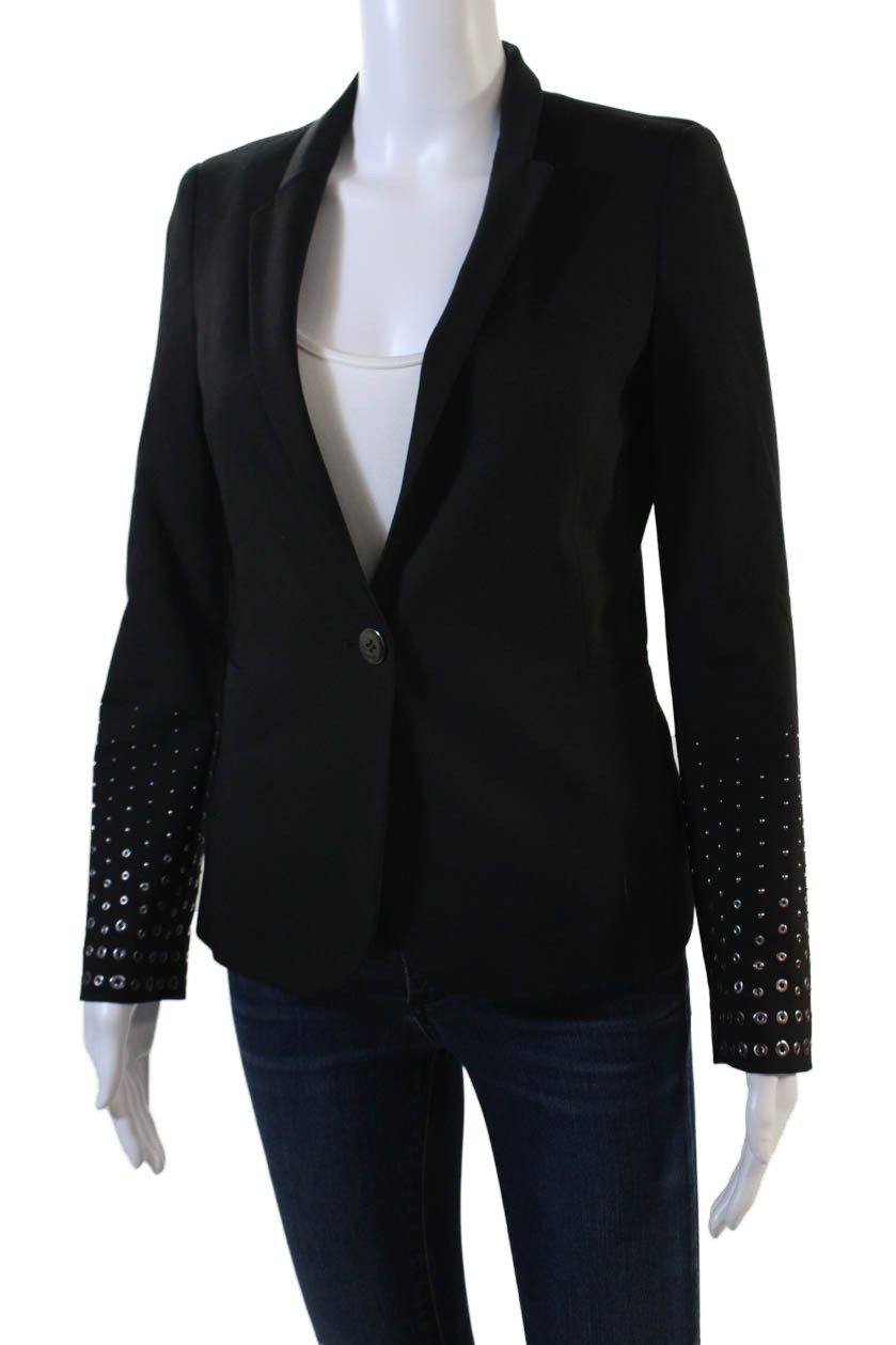 Zara Basic Womens Grommet Single Button Blazer Ja… - image 3