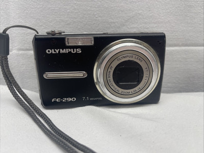 Olympus FE-290 Black Compact Digital Camera 7.1 Megapixel 4x Zoom with Battery