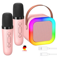 Karaoke Maschine Kinder Bluetooth Karaoke Maschine mit 2 Drahtlosen Mikrofonen