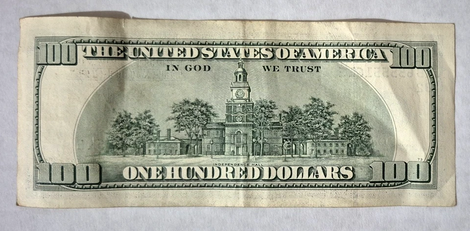 Fancy Serial Number US Currency $100 Trinary Note 2006 KB65555161E - Image 2 of 2