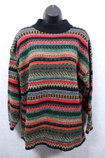 VTG 80s Huntington Ridge Women's Acrylic Sweater Size Large Fair Isle Nordic