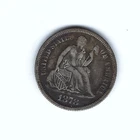 VF 1878 SEATED LIBERTY DIME