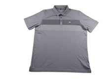 Travis Mathew Polo Shirt Mens 2XL Gray Performance Golf Athletic Casual Peru