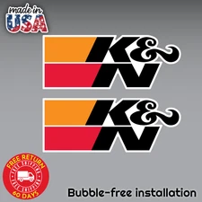 2X K&N FILTERS AIR DECAL STICKER US MADE TRUCK VEHICLE RACING INTAKE CAR WINDOW