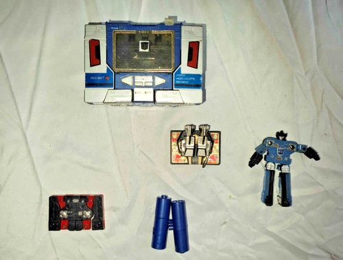Vintage Transformers G1 Soundwave & Cassettes Lot - 1984 Decepticon Communicator
