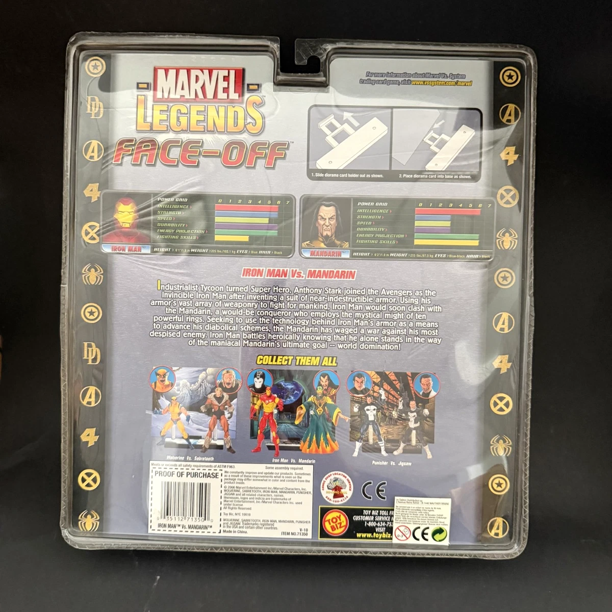 Iron Man vs Mandarin variant Marvel Legends Face Off series Toy Biz