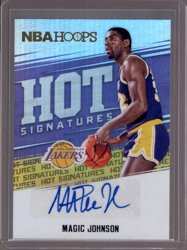 Panini Magic Johnson Basketball Autographed Sports Trading Cards