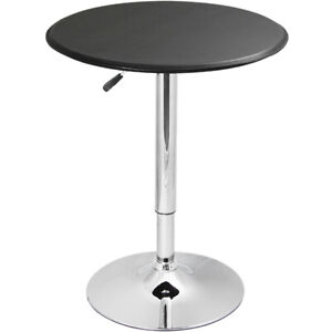 table pedestal bistro faux leather coffee round bar kitchen drinkstuff