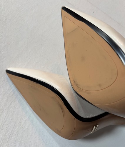 Damen Pumps Schuhe Zara 39 Creme matt elegant fast neu nur innen getragen - Bild 4 von 6