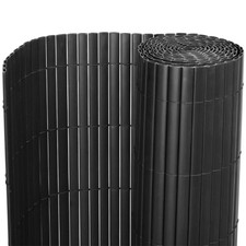 Bamboo PVC Slat Screening Fence Garden Privacy Screen Shelter Wind Panel+Fixings