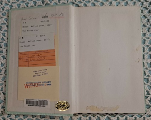 The Mouse Rap by Walter Dean Myers, 1990(1st Edition), ex-library, 186 pages, HC - Picture 4 of 9