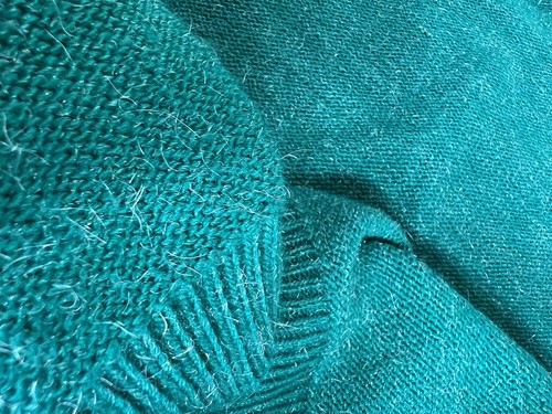 Vintage 80s Green Wool Sweater Cardigan Made In ITALY Appliqué Preppy VTG Clown - Picture 9 of 9