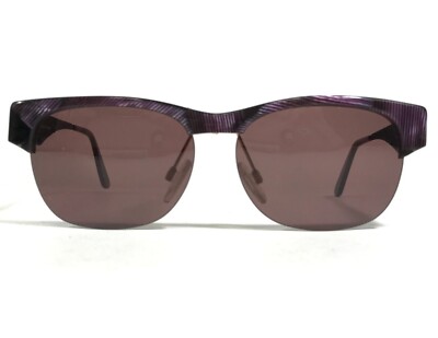 Vintage Vogue Sunglasses KEYKO W 160 Black Geometric Frames with Purple Lenses Vintage Vogue Sunglasses NIKITA W601 Black Purple Square  main image 2
