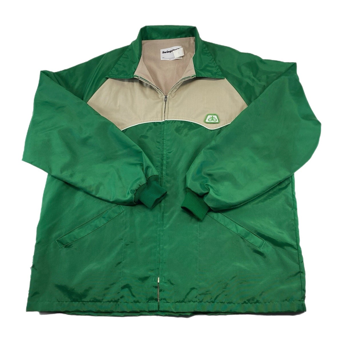 Vintage Pioneer Seed Corn Jacket Adult XL Green 70s Satin Full Zip