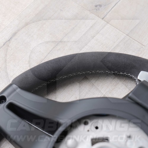BMW Alcantara M Sport White Steering Wheel 1 2 3 4 X1 X3 X4 X5 X6 M2 M3 M4 F80 + - Picture 16 of 18