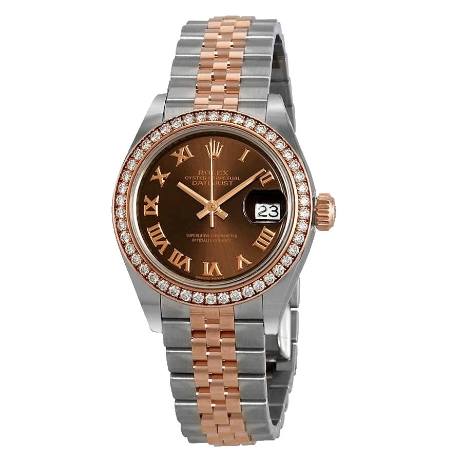 Rolex Lady-Datejust Relojes de pulsera de oro rosa estuche