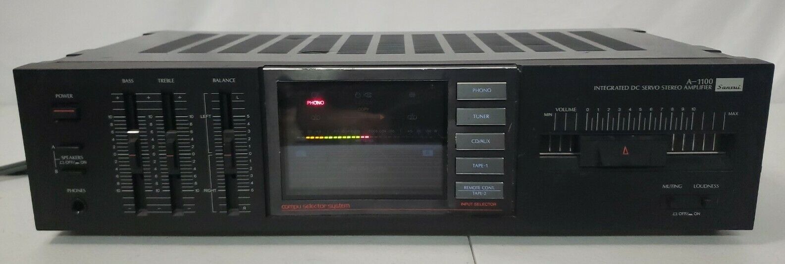 Sansui Genuine Free Shipping A-1100 Integrated DC Servo Selecto Amplifier Stereo Compu Gifts