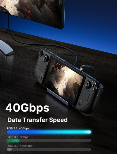 Adapter wtyczki kątowej JSAUX 90 stopni (2 sztuki) do konsoli tabletu Steam Deck - Zdjęcie 8 z 8