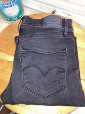 Levis 311 Shaping Skinny Jeans Women's Size 29 Black Denim, 29/28, Excellent