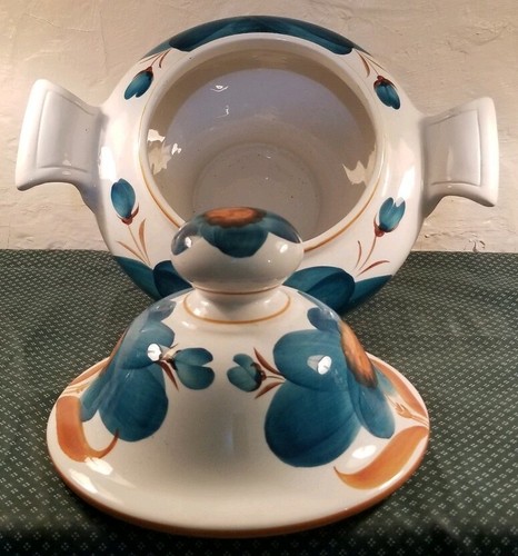 Vintage Suppenterrine Floral groß Portugal handbemalt  - Bild 5 von 7