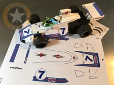 STICKERS POUR BRABHAM BT44 #7 F1 SCALEXTRIC 1/32 NO DECAL IDEAL SLOT DCS029
