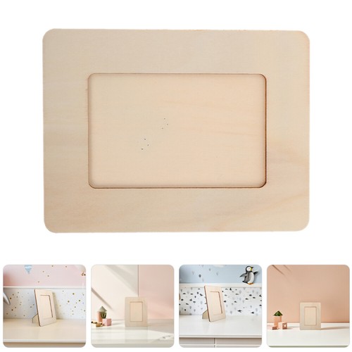 5 Pcs Wooden White Blank Photo Frame Tabletop Picture Frames Craft Child - Picture 10 of 12