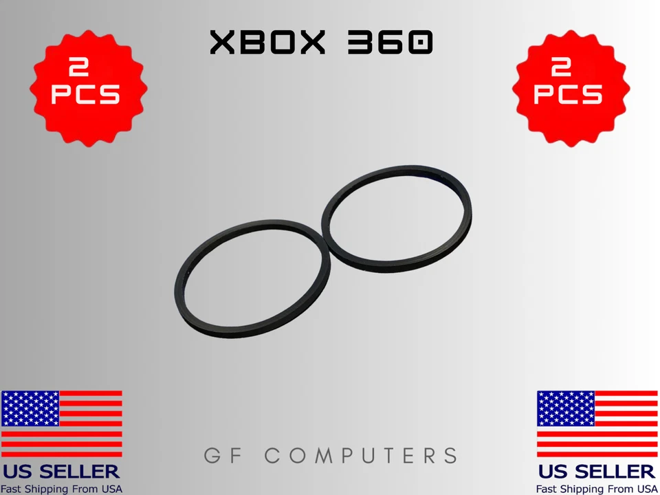 GF COMPUTERS 2 x Disc Drive Belt Rubber Ring Band Replacement for Xbox 360 & Slim DVD Tray
