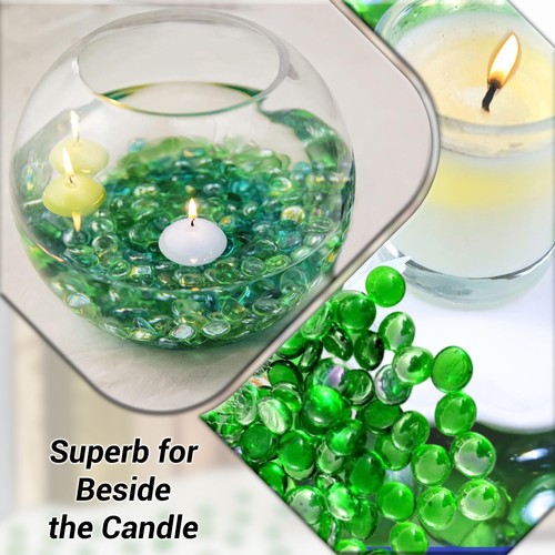 Glass Pebbles Beads Button Vase Wedding Mosaic Decorative Garden 70-170 Pcs UK - Picture 32 of 46