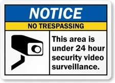 Notice No Trespassing Private Property Sign Weatherproof Aluminum 8"x12"