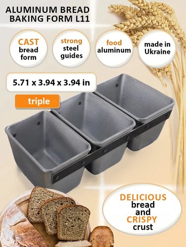 3 Stück L11 Brotform Pfanne Laib Aluminiumform Backen Ofengeschirr Backformen Küche - Bild 1 von 5