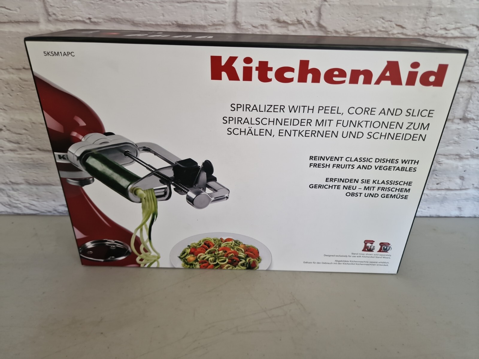 KitchenAid 5KSM1APC Spiralizer Attachment - Silver - 4 Separate Blades