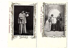 (2) Advertising Postcard - Champagne Mercier & Co Thales and Sarah Bernhardt