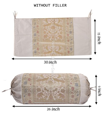 Brocade Jacquard Bolster Cover Bohemian Boho Sofa Pillow Cases For Home Decor - Picture 4 of 7