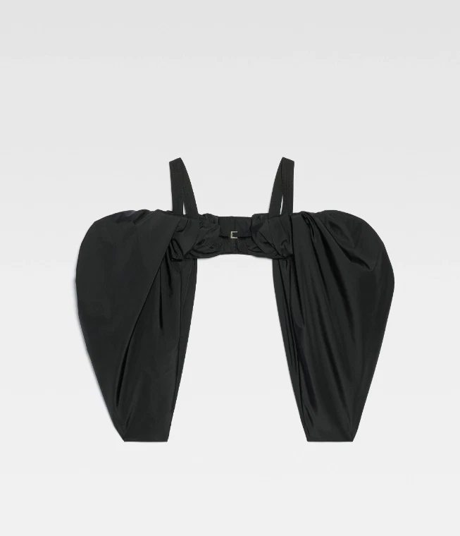 Reggiseno a maniche gonfie JACQUEMUS Le haut Crinolle donna nero