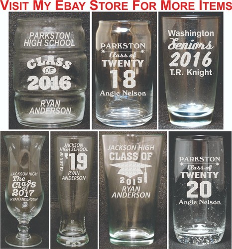 Personalized 23oz Pilsner Glass Custom Engraved Glasses Formal Dance Party - Picture 2 of 15