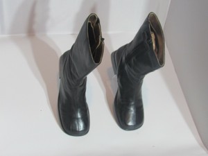 kenneth cole black leather boots