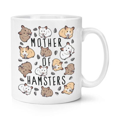Gift Base Weiße Kaffeetasse 10oz Keramik Tasse Crazy Lady Man Hamster