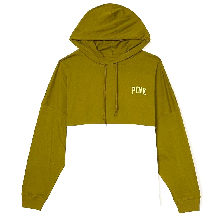 UNDERCOVER T shirt maglietta manica lunga oversize Victoria's Secret rosa 100% cotone con cappuccio L