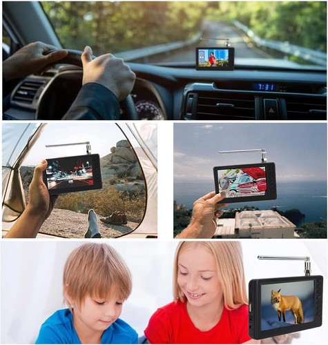 ATSC HD Mini TV - 5 Inch Rechargeable TV with USB Support & Remote Control - Picture 8 of 11
