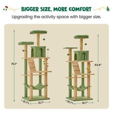 Christmas Cat Tree Cat Climbing Tower Condo Scratching Post Kitty Supplies Green