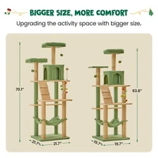 Christmas Cat Tree Cat Climbing Tower Condo Scratching Post Kitty Supplies Green